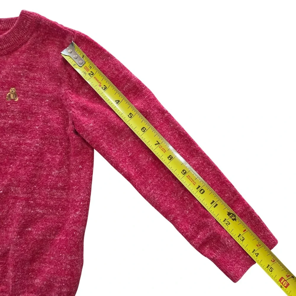 Gap Kids Toddler Girls Pink Marl Brannan Bear Crewneck Sweater Size 5T